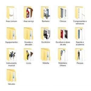 Blocos Sketchup 10.000  + 9.010 Texturas Pacote Completo