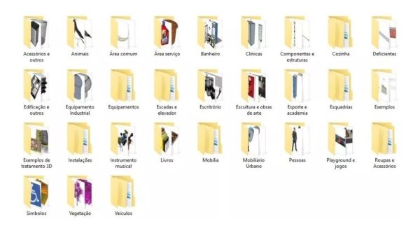 Blocos Sketchup 10.000  + 9.010 Texturas Pacote Completo