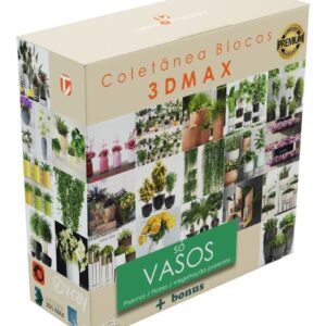 Coletânea Modelos 3d Max -  Vasos Plantas 34gb + Bônus