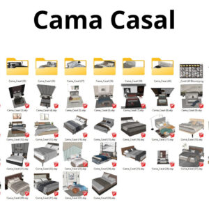 Pack 100 Blocos 3d De Cama - Ótima Qualidade Sketchup