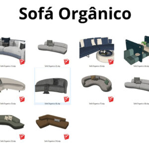 Pack Sketchup-100 Blocos 3d De Sofás Prontos Para Uso