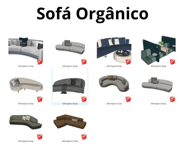 Pack Sketchup-100 Blocos 3d De Sofás Prontos Para Uso
